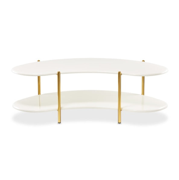 AICO Furniture Sassani Cocktail Table in Pearl White/Gold - Furniture Land (Milwaukee, WI)