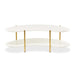 AICO Furniture Sassani Cocktail Table in Pearl White/Gold - Furniture Land (Milwaukee, WI)