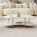 AICO Furniture Sassani Cocktail Table in Pearl White/Gold - Furniture Land (Milwaukee, WI)