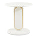 AICO Furniture Sassani End Table in Pearl White/Gold - Furniture Land (Milwaukee, WI)
