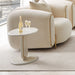 AICO Furniture Sassani End Table in Pearl White/Gold - Furniture Land (Milwaukee, WI)