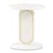 AICO Furniture Sassani Accent Table in Pearl White/Gold - Furniture Land (Milwaukee, WI)