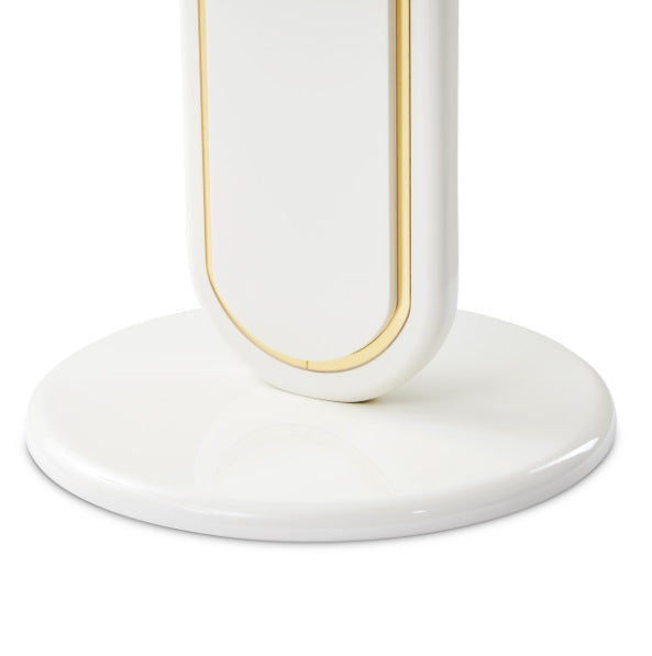 AICO Furniture Sassani Accent Table in Pearl White/Gold - Furniture Land (Milwaukee, WI)