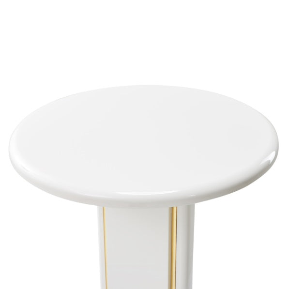 AICO Furniture Sassani Accent Table in Pearl White/Gold - Furniture Land (Milwaukee, WI)