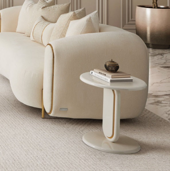 AICO Furniture Sassani Accent Table in Pearl White/Gold - Furniture Land (Milwaukee, WI)