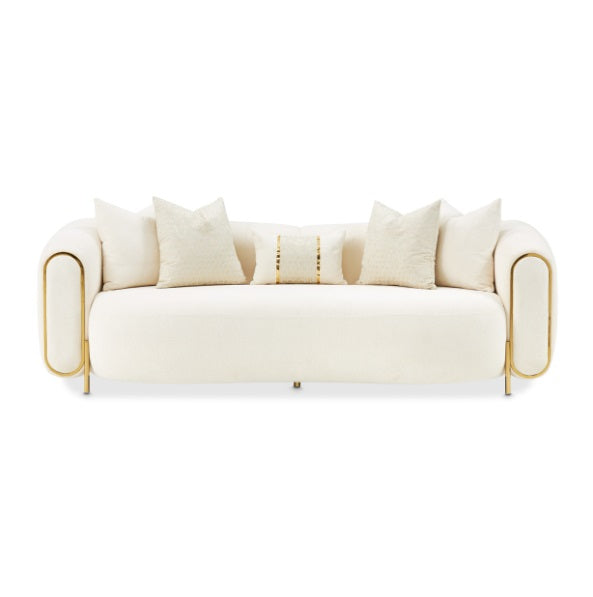 AICO Furniture Sassani Sofa Crepe in Gold - Furniture Land (Milwaukee, WI)