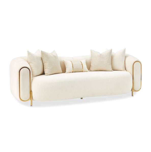 AICO Furniture Sassani Sofa Crepe in Gold - Furniture Land (Milwaukee, WI)