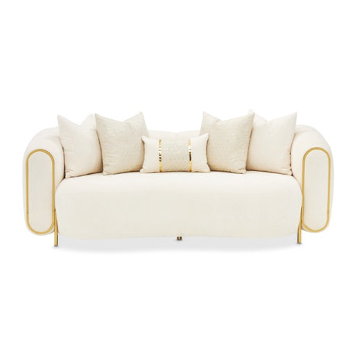 AICO Furniture Sassani Loveseat Crepe in Gold - Furniture Land (Milwaukee, WI)