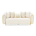 AICO Furniture Sassani Loveseat Crepe in Gold - Furniture Land (Milwaukee, WI)