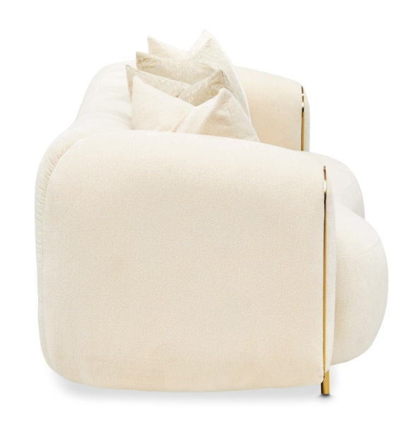 AICO Furniture Sassani Loveseat Crepe in Gold - Furniture Land (Milwaukee, WI)