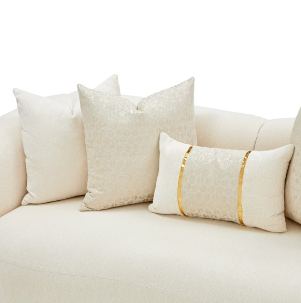 AICO Furniture Sassani Loveseat Crepe in Gold - Furniture Land (Milwaukee, WI)