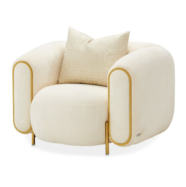 AICO Furniture Sassani Chair Crepe in Gold - Furniture Land (Milwaukee, WI)