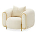 AICO Furniture Sassani Chair Crepe in Gold - Furniture Land (Milwaukee, WI)