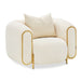 AICO Furniture Sassani Chair Crepe in Gold - Furniture Land (Milwaukee, WI)