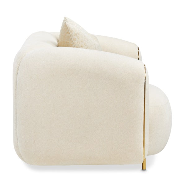 AICO Furniture Sassani Chair Crepe in Gold - Furniture Land (Milwaukee, WI)