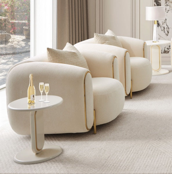 AICO Furniture Sassani Chair Crepe in Gold - Furniture Land (Milwaukee, WI)