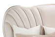 AICO London Place Queen Upholstered Panel Bed in Creamy Pearl - Furniture Land (Milwaukee, WI)