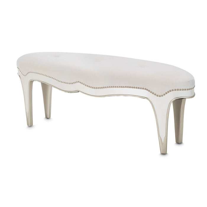 AICO London Place Bed Bench in Creamy Pearl - Furniture Land (Milwaukee, WI)