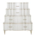 AICO London Place Tiered 6-Drawer Chest in Creamy Pearl - Furniture Land (Milwaukee, WI)