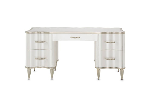 AICO London Place Vanity/Desk in Creamy Pearl - Furniture Land (Milwaukee, WI)