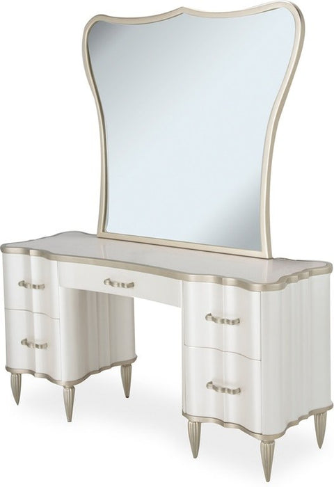 AICO London Place Vanity Mirror in Platinum - Furniture Land (Milwaukee, WI)