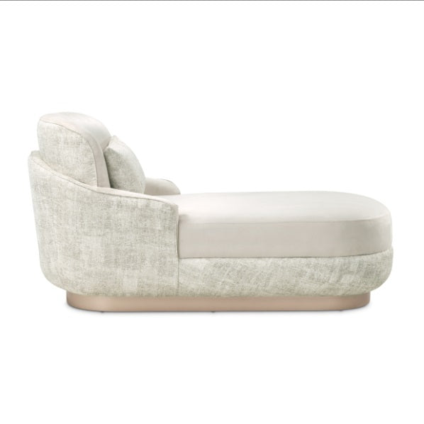 AICO Furniture Aurora Chaise Quarry in Moonlight - Furniture Land (Milwaukee, WI)