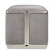 AICO Furniture Linea Ottoman in Silver Mist - Furniture Land (Milwaukee, WI)