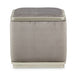 AICO Furniture Linea Ottoman in Silver Mist - Furniture Land (Milwaukee, WI)