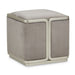 AICO Furniture Linea Ottoman in Silver Mist - Furniture Land (Milwaukee, WI)