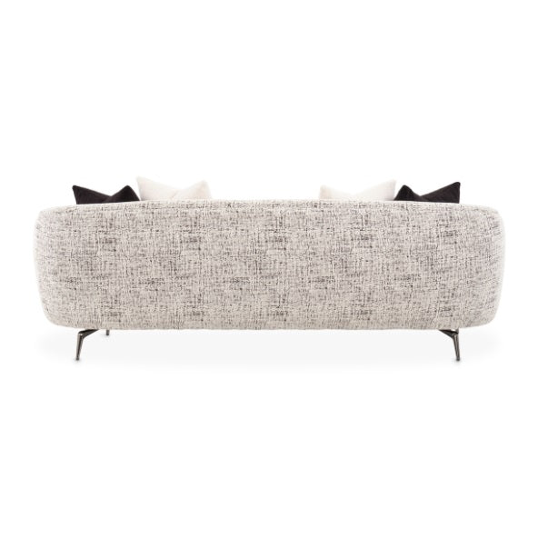 AICO Furniture Noir Sofa Cookie in Black Nickel - Furniture Land (Milwaukee, WI)