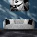 AICO Furniture Noir Sofa Cookie in Black Nickel - Furniture Land (Milwaukee, WI)
