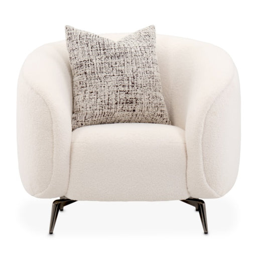 AICO Furniture Noir Chair Marshmallow in Black Nickel - Furniture Land (Milwaukee, WI)