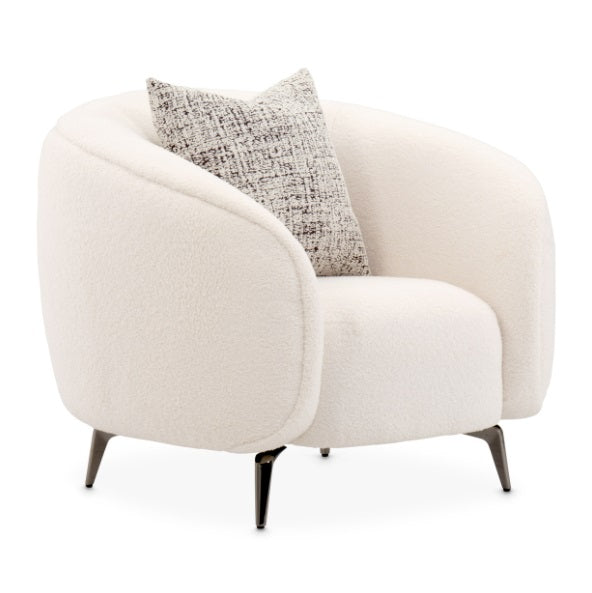 AICO Furniture Noir Chair Marshmallow in Black Nickel - Furniture Land (Milwaukee, WI)