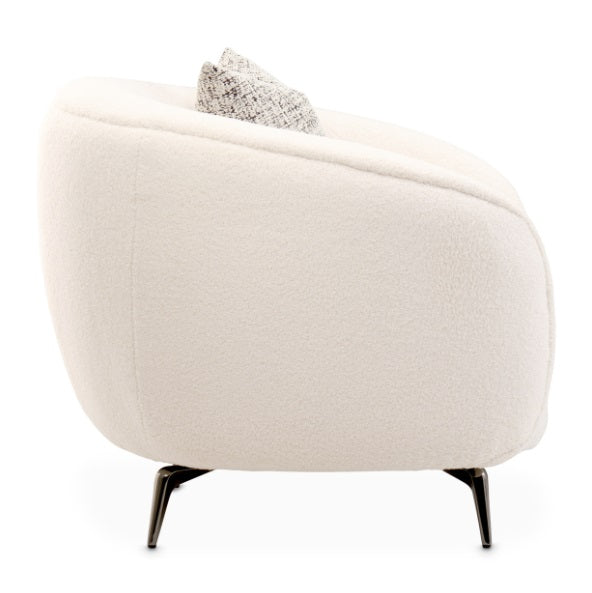 AICO Furniture Noir Chair Marshmallow in Black Nickel - Furniture Land (Milwaukee, WI)