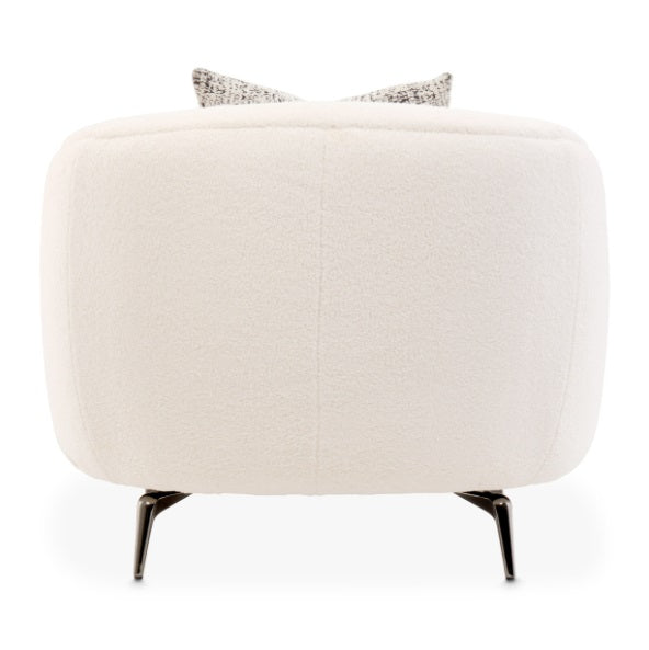 AICO Furniture Noir Chair Marshmallow in Black Nickel - Furniture Land (Milwaukee, WI)