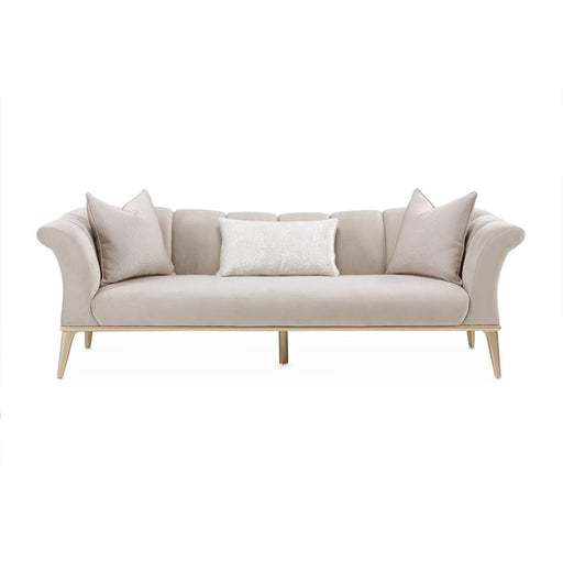 AICO Yvette Sofa in Porcini Medium Champagne - Furniture Land (Milwaukee, WI)