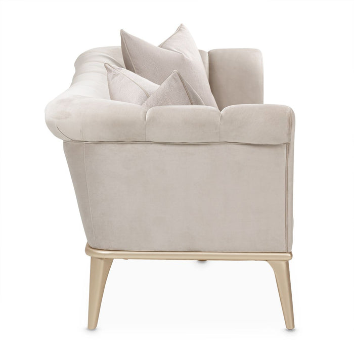 AICO Yvette Sofa in Porcini Medium Champagne - Furniture Land (Milwaukee, WI)
