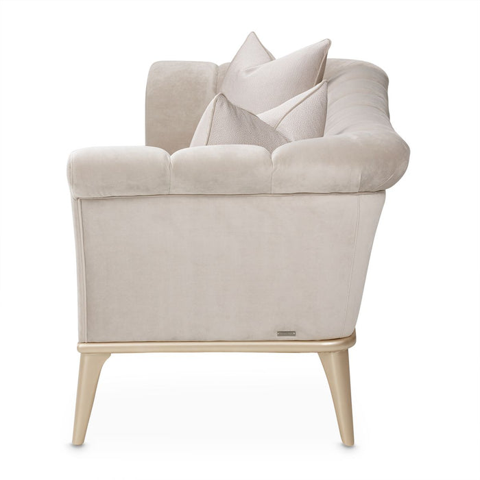AICO Yvette Sofa in Porcini Medium Champagne - Furniture Land (Milwaukee, WI)