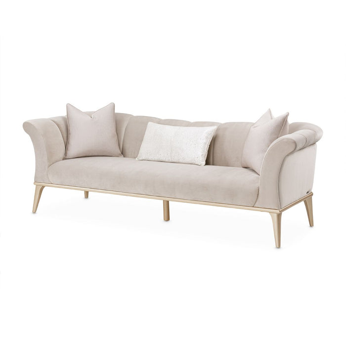 AICO Yvette Sofa in Porcini Medium Champagne - Furniture Land (Milwaukee, WI)