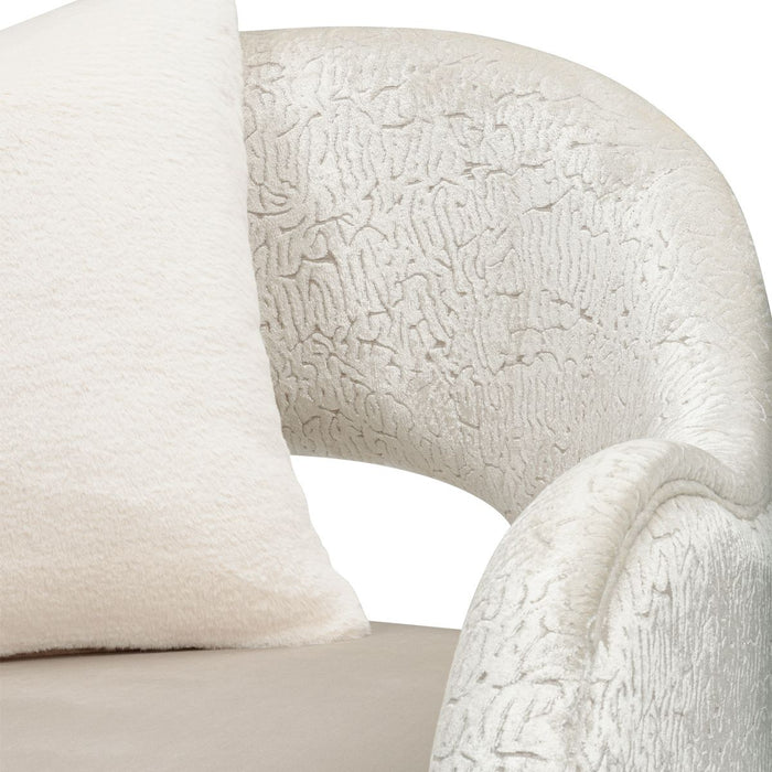 AICO Yvette Accent Chair in Porcini Medium Champagne - Furniture Land (Milwaukee, WI)
