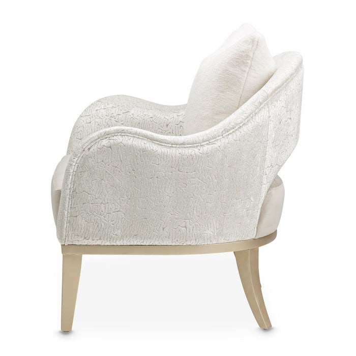 AICO Yvette Accent Chair in Porcini Medium Champagne - Furniture Land (Milwaukee, WI)
