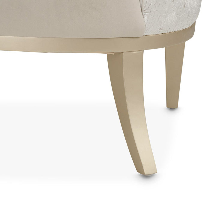 AICO Yvette Accent Chair in Porcini Medium Champagne - Furniture Land (Milwaukee, WI)