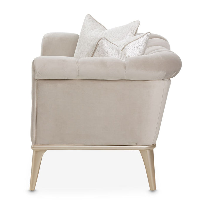 AICO Yvette Chair and A Half in Porcini Medium Champagne - Furniture Land (Milwaukee, WI)