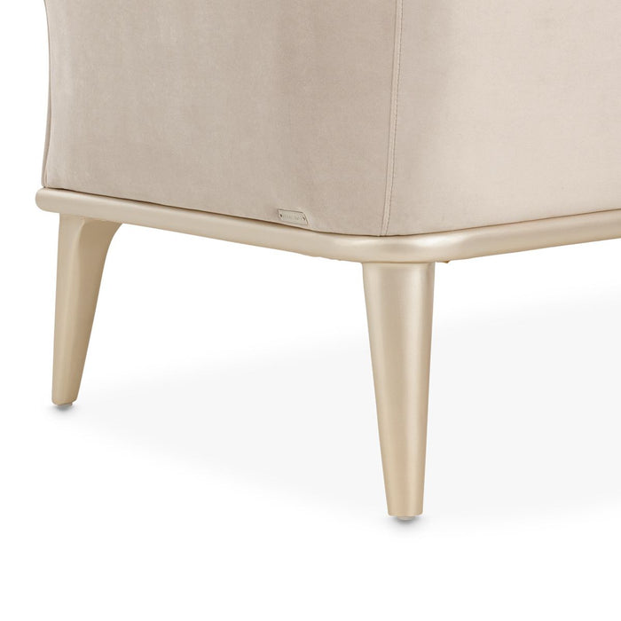 AICO Yvette Chair and A Half in Porcini Medium Champagne - Furniture Land (Milwaukee, WI)