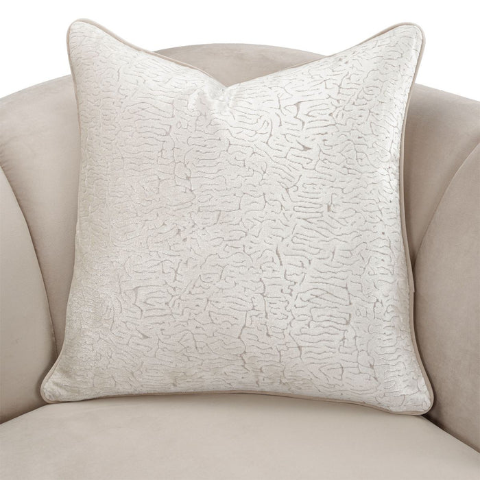 AICO Yvette Chair and A Half in Porcini Medium Champagne - Furniture Land (Milwaukee, WI)