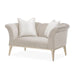 AICO Yvette Chair and A Half in Porcini Medium Champagne - Furniture Land (Milwaukee, WI)