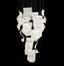 AICO Furniture Lighting Sheer Waves 18 Light Round LED Chandelier with Gold Accent/Chrome - Furniture Land (Milwaukee, WI)