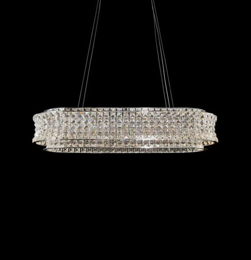 AICO Furniture Lighting Galaxy Oval LED Chandelier in Chrome - Furniture Land (Milwaukee, WI)