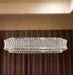 AICO Furniture Lighting Galaxy Oval LED Chandelier in Chrome - Furniture Land (Milwaukee, WI)