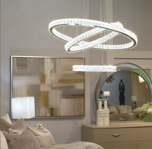 AICO Furniture Lighting Large Asteroids LED Chandelier - Furniture Land (Milwaukee, WI)